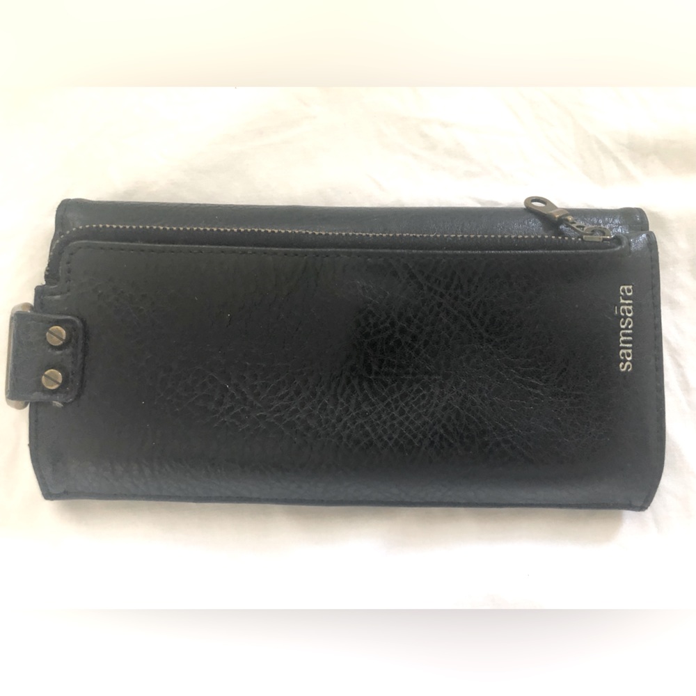 🧰Samsara black long soft leather wallet🧰